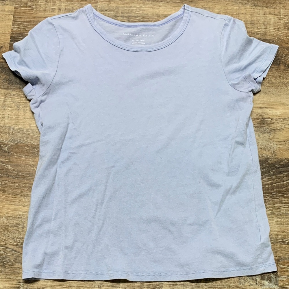 American Eagle Light Lavender Crewneck Tee